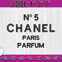 chanel paris parfum embroidery, chanel embroidery, logo fashion embroidery