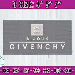 bijoux givenchy logo embroidery, logo fashion embroidery, embroidery applique