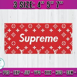 supreme embroidery, logo fashion emboridery, embroidery file