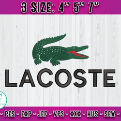 lascoste emboroidery, logo fashion emboridery, embroidery pattern