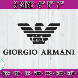 giorgio armani embroidery, armani logo embroideyr, logo fashion embroidery