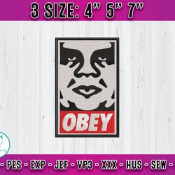 obey embroidery, logo fashion embroidery, embroidery machine