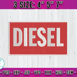 diesel embroidery, logo fashion embroidery, embroidery design file
