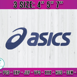 asics logo embroidery, logo fashion embroidery, embroidery machine
