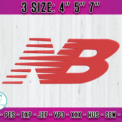 new balance logo embroidery, logo fashion embroidery, embroidery file