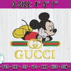 gucii cartoon embroidery, logo fashion brand embroidery