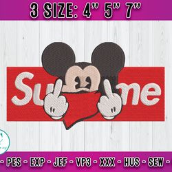 superme logo embroidery, logo fashion brand embroidery, embroidery file