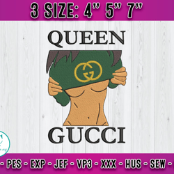 queen gucci embroidery, gucci logo embroidery, logo fashion embroidery