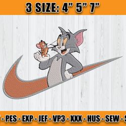 nike tom and jerry embroidery, disney nike embroidery, nike embroidery