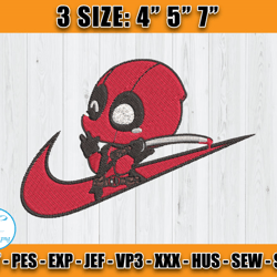 nike deadpool embroidery, disney nike embroidery, embroidery pattern x