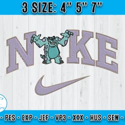 sulley embroidery, monster inc embroidery, embroidery machine design