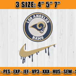 Los Angeles Rams Nike Embroidery Design, Brand Embroidery, NFL Embroidery File, Logo Shirt 149