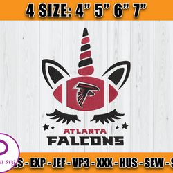 Atlanta Falcons Embroidery, Unicorn Embroidery, NFL Machine Embroidery Digital, 4 sizes Machine Emb Files -25-Diven