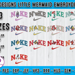 bundle 13 design little mermaid embroidery, machine embroidery patterns