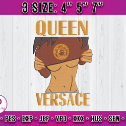 queen versace embroidery, versace logo embroidery, embroidery file