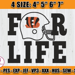 For Cincinnati Bengals Life embroidery, Logo Bengals embroidery, 4 sizes Machine Emb Files, D10 - Cunningham