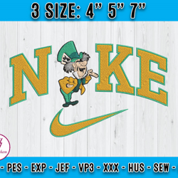 alice in wonderland embroidery, nike embroidery, embroidery machine