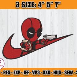 nike deadpool embroidery, nike embroidery, cartoon inspired embroidery, nike deadpool embroidery, nike embroidery, carto
