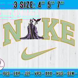 nike maleficent embroidery, disney nike embroidery, machine embroidery pattern