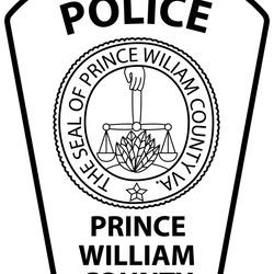 prince william county police department patch vector file blank,outline vector,svg badge, dxf, cnc router file