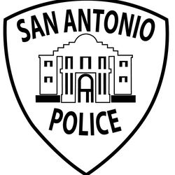 san antonio police patch vector file blank,outline vector,svg badge, dxf, cnc router file, laser engraving