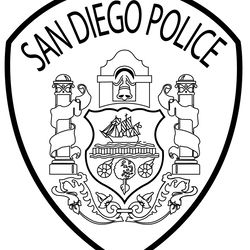 san diego police patch vector file blank,outline vector,svg badge, dxf, cnc router file, laser engraving
