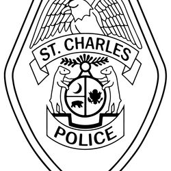st charles missouri police department patch blank,outline vector,svg badge, dxf, cnc router file, laser engraving