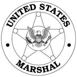 united states marshal badge vector file blank,outline vector,svg badge, dxf, cnc router file, laser engraving, cricut