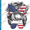 4th of July Messy Bun Hair SVG, American Patriotic Mom Bun Hair Sunglasses Headband Mom Life, Usa Flag Momlife SVG Files for Cricut.png