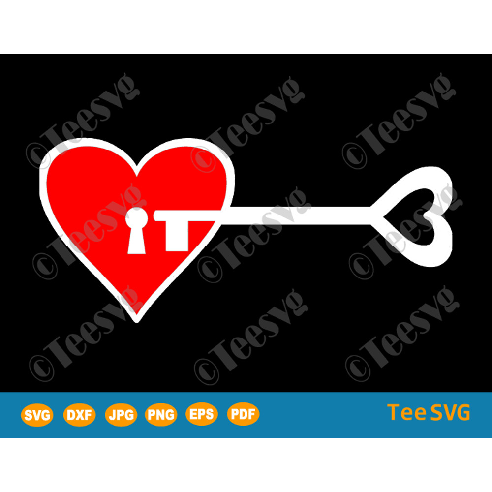 Heart Key Drawing SVG.png