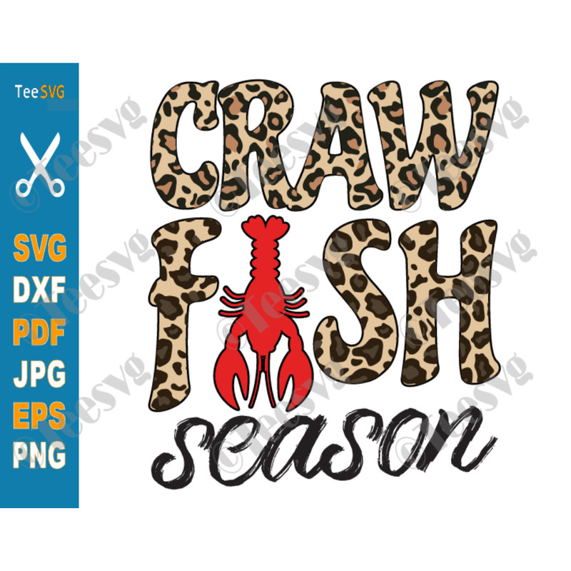 Crawfish Season SVG Leopard PNG Sublimation Design Crawfish Boil Cricut Shirt.png