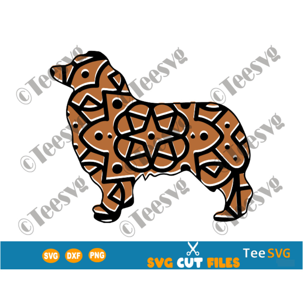 Australian Shepherd Mandala SVG, Aussie Dog SVG File, Dog Mandala, Puppy Vector, Dog Breeds SVG Files for Cricut.png