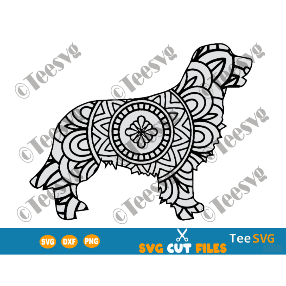 Golden Retriever Mandala SVG, Golden Retriever SVG File for Cricut, Dog Mandala SVG, Puppy, Dog Breeds SVG Files.png
