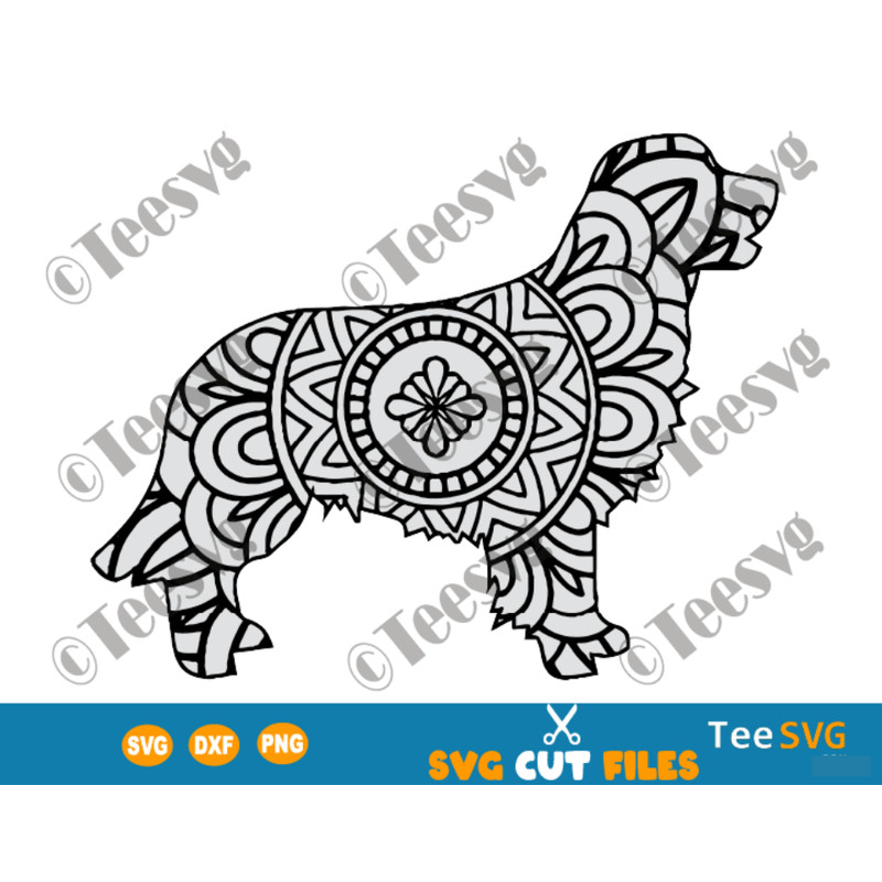 Golden Retriever Mandala SVG, Golden Retriever SVG File for Cricut, Dog Mandala SVG, Puppy, Dog Breeds SVG Files.png