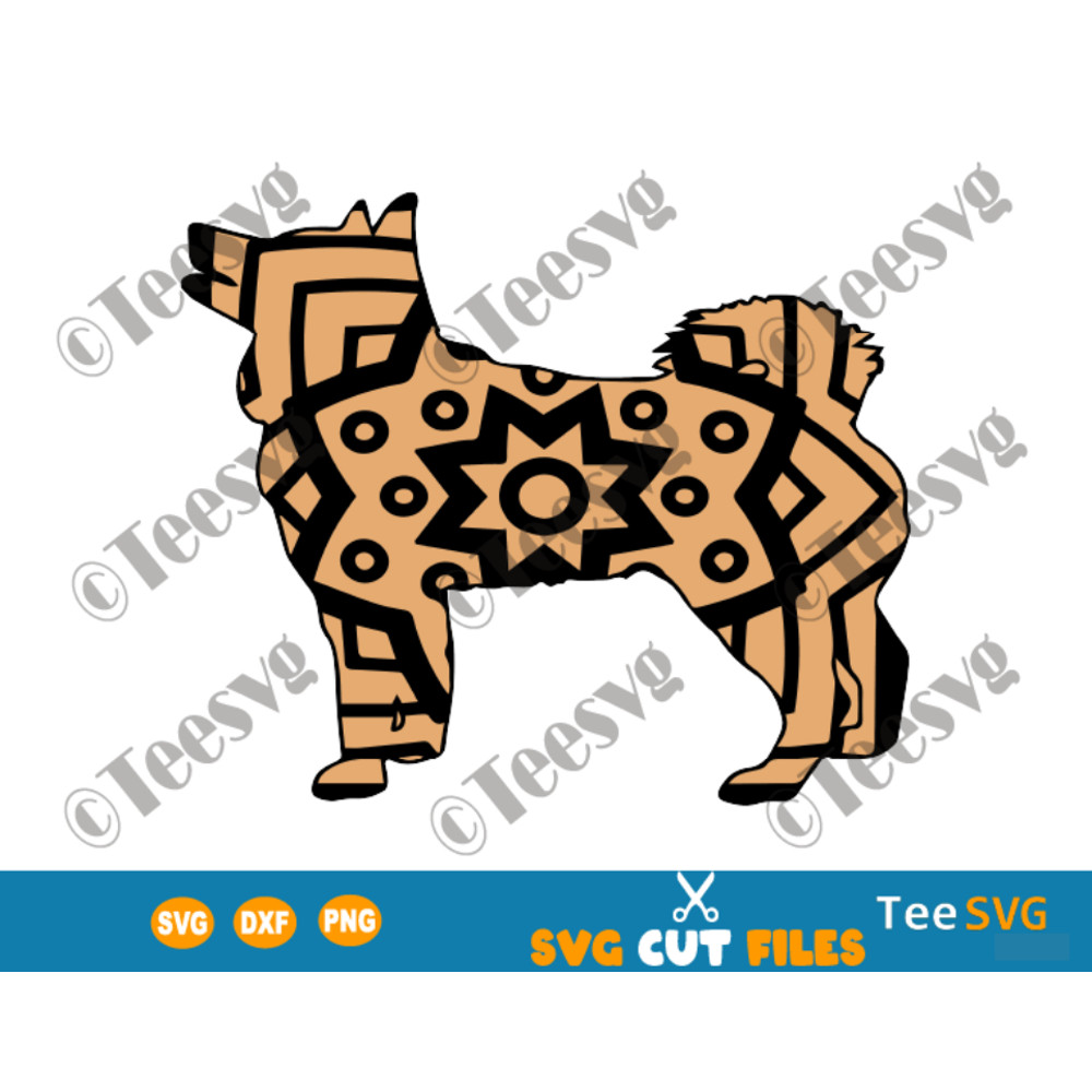 Husky Mandala SVG, Siberian Husky SVG Files, Dog Mandala SVG, Puppy Vector, Dog Breeds SVG Files for Cricut.png