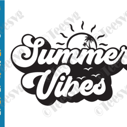 summer vibes svg png palm tree sun beach sunset cricut shirt