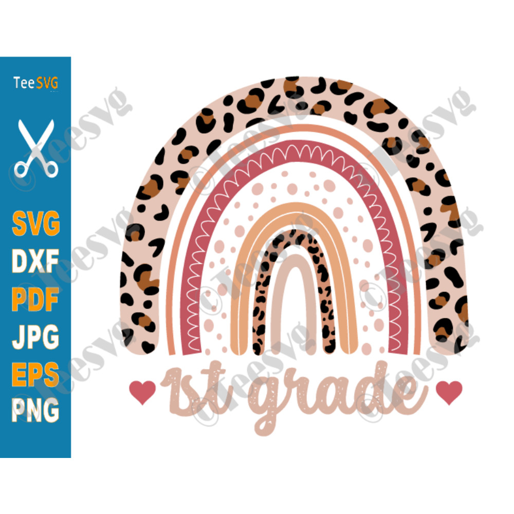 1st Grade Teacher SVG First Grade Rainbow SVG Hello Back to School SVG PNG Graduation First Grader Kids Shirt 1st Day of School.png