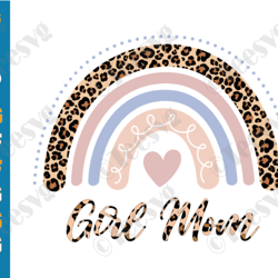 girl mom svg png leopard rainbow funny girl mama mothers day cut files