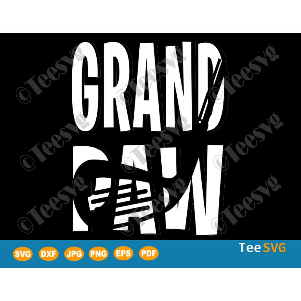 Grand Paw SVG Father's Day Golf Gifts For Grandpaw Golfer Funny Shirt Design.png