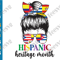 Hispanic Heritage Month SVG PNG Messy Bun Latino Countries Flag Latin American Flags Download.png