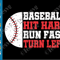 FREE Baseball Svg for Cricut, Png, Clipart - FREE Hit Hard Run Fast Turn Left Svg - Mama Baseball Ball Cricut Shirt.png