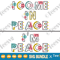 I'm Peace SVG I Come In Peace SVG PNG Bundle Funny Matching Couple SVG Retro Wedding Cut Files.png