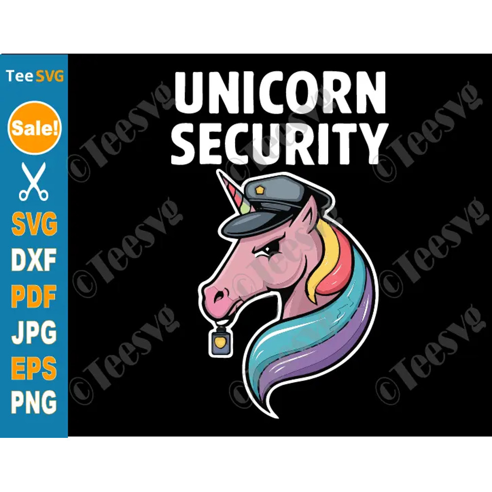 Unicorn Security Svg Png Dad Halloween Men Cricut Shirt Design 0