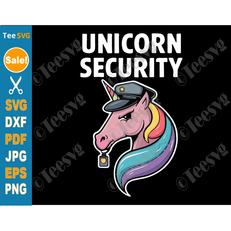 Unicorn Security Svg Png Dad Halloween Men Cricut Shirt Design 0