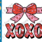 Bow Xoxo Valentine SVG PNG Hearts Flowers Pattern Pink Women Cricut Shirt Design 0