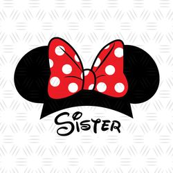 Sister Minnie Mouse Ears SVG