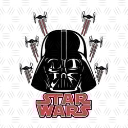 darth vader red tie fighter star wars logo svg