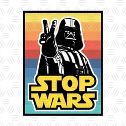 darth vader stop wars funny rainbow star wars svg
