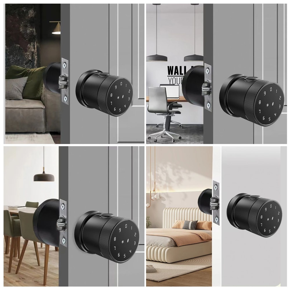 5in1 Smart Door Lock Keyless Entry Biometric Fingerprint Remote Control Password 13