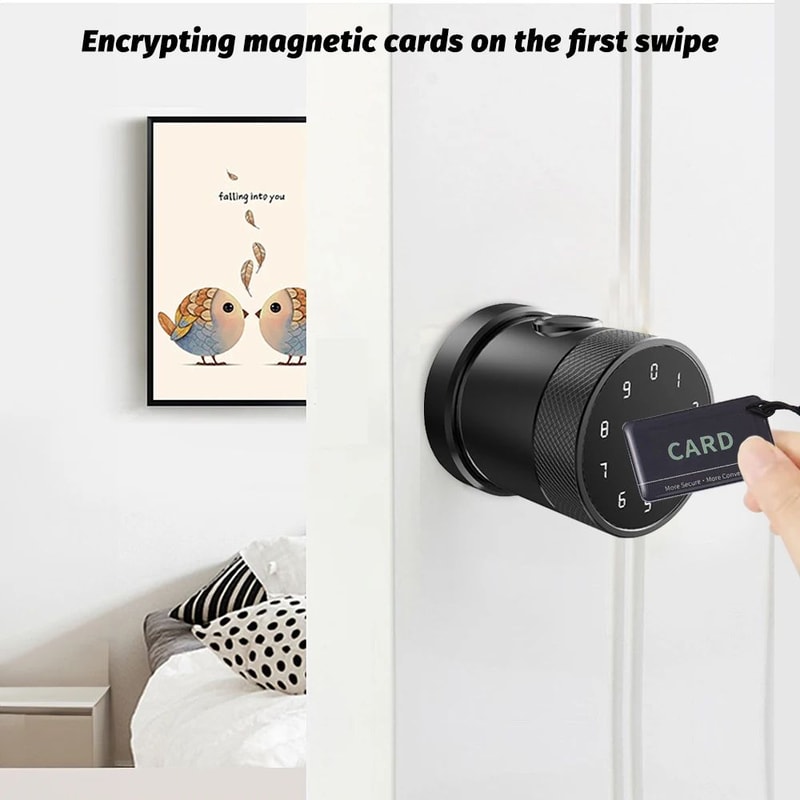 5in1 Smart Door Lock Keyless Entry Biometric Fingerprint Remote Control Password 15